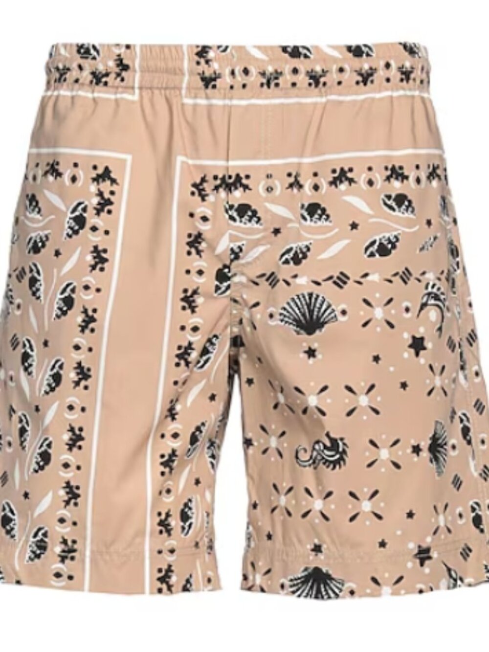 MSGM Paisley Bandana Print Cotton Shorts Beige Made in Italy Size 30